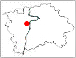 orientační mapka (poloha v Praze) - komplex zahrad vrchu Petřína a zahrada Kinských