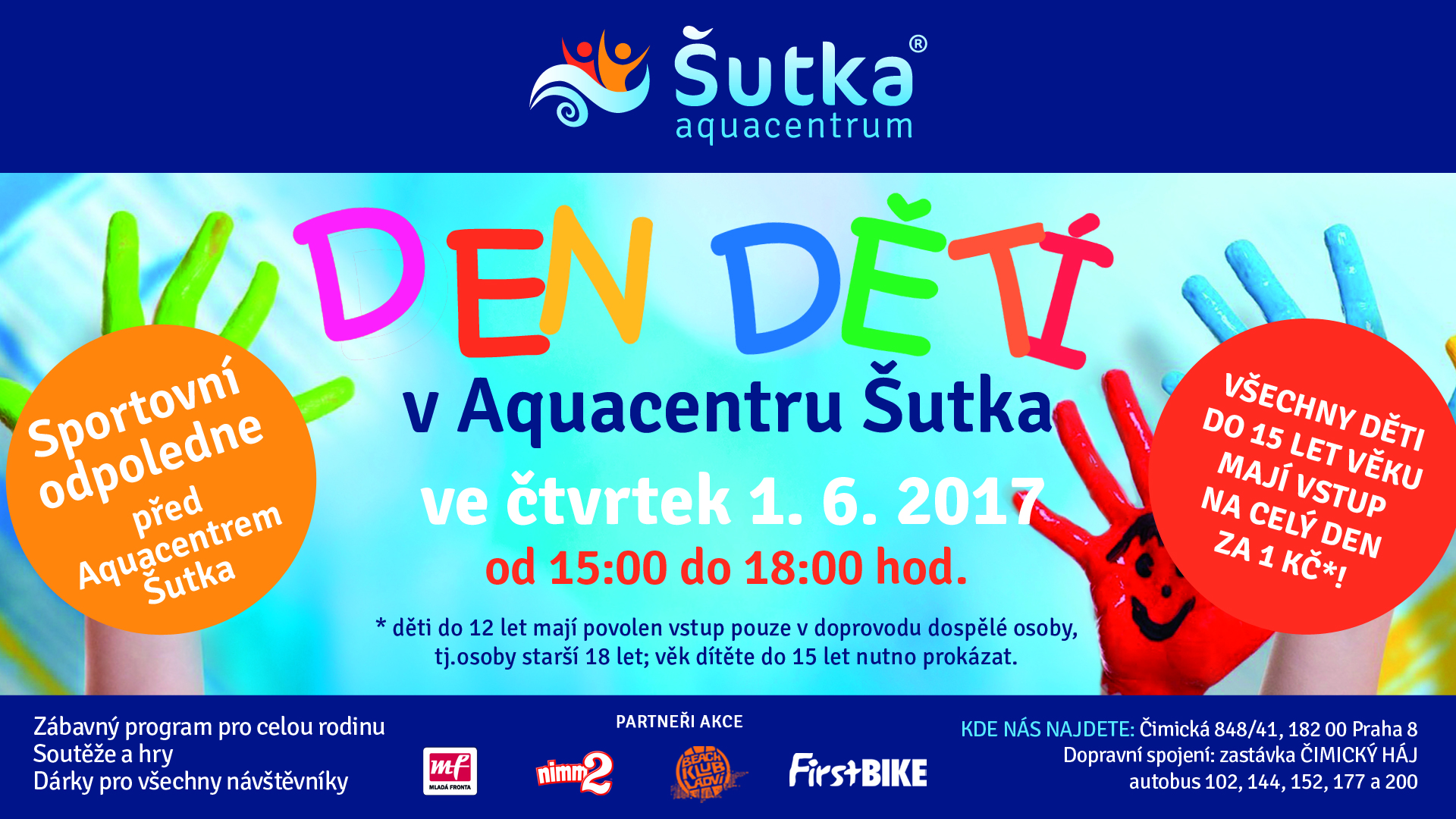 Na Den dětí do Aquacentra Šutka jen za 1 Kč!